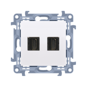 HDMI lizdas KONTAKT SIMON 10, baltos sp., 2 viet., CGHDMI2.01/11