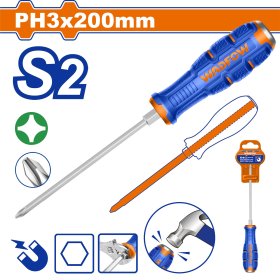 Kryžminis atsuktuvas WADFOW, magnetinis, S2, PH3, 5x200 mm, WQJ2238