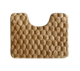 Tualeto kilimėlis BENEDOMO, 50 x 60 cm, poliesteris, iš viršaus rifliuotas, aukso spalvos