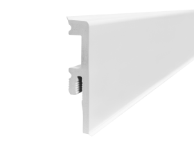 Grindjuostė KORNER Venezia Nr. 25-001, 75 x 2500 mm, polivinilchloridas, spl. balta