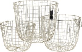 Krepšys, metalinis, auksinės sp., 355 x 355 x 310 mm