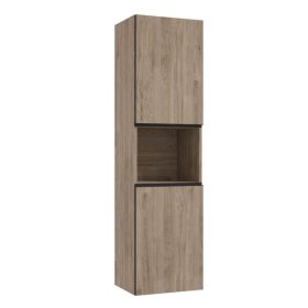 Vonios spintelė DEFRA Lozano C40, 40 x 139 x 33 cm, ūkinė, pakabinama, 2D, "rockford" riešuto spalvos