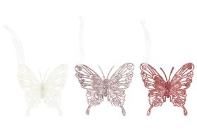 Eglutės žaisliukas WINTERIA Drugeliai, įvairių sp., 10 cm