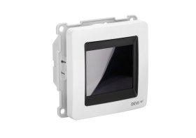Termostatas DEVIreg™ Touch baltas, +5...+45 °C, grindų+patalpos, 16 A, be rėmelio, 140f1065