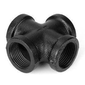 Dekoratyvinė jungtis RUSTICLINE, 3/4", skersmuo 25 mm, 4 skylės, RT-9, juodos sp.