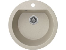 Plautuvė ODUS Laguna Od-318, 510 x 510 x 205 mm, akmens masės, smėlio spalvos