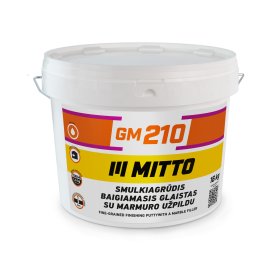 Smulkiagrūdis baigiamasis glaistas MITTO Gm210, 16 kg, su marmuro užpildu