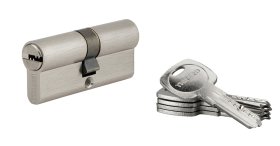 Spynos cilindras SERRUPRIX Tiger 6, 5 raktai, žalvarinis, nikeliuotas, 35x35 mm, 216621