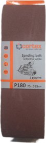 Juosta šlifavimo staklėms CORTEX, P180, 75x533 mm, 3 vnt.