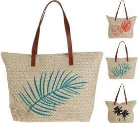 Paplūdimio krepšys, matmenys 53x38cm, polistieris, įvairių spalvų