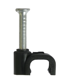 Kabelio laikiklis XIDO, plokščias, spl. juoda, 7 mm, 100 vnt., KLP7-B