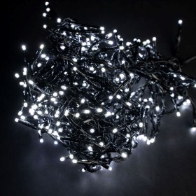 Šviečianti girlianda SUNLUX OO4, 320 LED, 4 m., balta spalva, IP44, tinka naudoti lauke, TY-BB-310-3