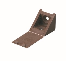 Tvirtinimo kampukas plast. HETTICH, pak. 4 vnt. 22x22x24mm, rudos sp., 9100044