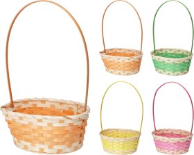 Krepšelis, 4 skirtingos sp., bambukas, 24 x 20 x 20 cm