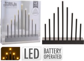 Pastatoma LED žvakių dekoracija, 9 vnt. LED