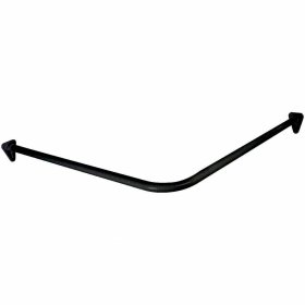 Vonios karnizas DUSCHY 672-20, 90 x 90 cm, kampinis, juodas