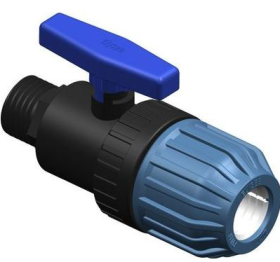 Rutulinis movinis ventilis PP ELYSEE, išorinis sriegis, 25 x 3/4", PN10