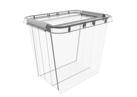 Daiktadėžė PLAST TEAM Pro Box, su dangčiu, skaidri, 39 x 43,5 x 51 cm, 53 l