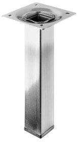 Baldų koja HETTICH, reguliuojama, sidabro spl., 150x25x25 mm, 9129094