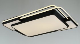 Lubinis LED šviestuvas BALTIK GAISMA K39235 Bk, 110W x 2, dimeriuojamas, su pultu, juodos sp., 950 x 620 x 60 mm