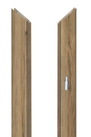 Laminuota durų stakta  VOSTER reguliuojama jungiama 45 laips., su apvadais, kompl. su užlaida, kairė, spalva Italian walnut, 100-140x80x2109 mm, 2 vnt., 100-140x80x784 mm, 1 vnt.