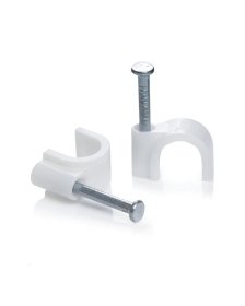 Kabelio laikiklis XIDO, apvalus, 8 mm, baltos sp., 100 vnt., KLA8-W