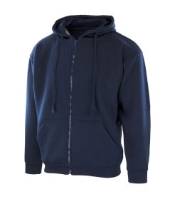 Džemperis HERVIN, su užtrauktuku, tamsiai mėlyna spalva, sudėtis: medvilnė 50%, poliesteris 50 %, XXL dydis, DUM04