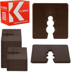 Išlyginimo kaladėlės, 50 x 50 x 2 mm, rudos sp., 50 vnt.