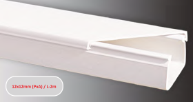 Kanalas kabeliui SERT PLASTIK Sert01212, 2 m, PVC, 12 x 12 mm, baltos spalvos