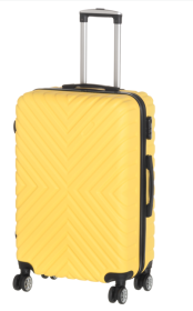 Lagaminas ACCES, geltonos spalvos, L 49x26,5x74 cm cm, ABS plastikas, su ratukais