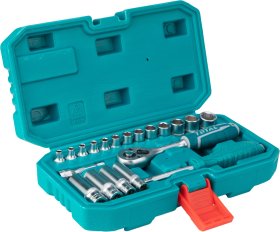 Galvučių rinkinys TOTAL, Cr-V, 1/4", 20 vnt, THT141201