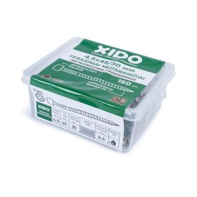 Terasiniai medsraigčiai XIDO, 4,5 x 45/30 mm, antikorozinis padengimas, 150 vnt., TORX20