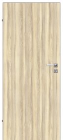 Laminuotos vidaus durys su užlaida VOSTER Plain, kairinės, spalva Oak latte, matmenys 2030 x 844 x 40 mm