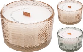 Kvapni žvakė, stikliniame indelyje, 2 skirtingos spalvos ir kvapai