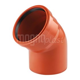 Lauko nuotekų alkūnė MAGNAPLAST PVC KG, DN160/67°