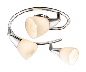 Kryptinis šviestuvas GLOBO Tadeus, E14, 3 x 40W, 230V, chromas, stiklas, 250 x 150 mm, 54919-3