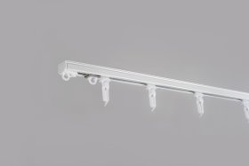 Aliuminio karnizo profilis U HESORA Sukomplektuotas, Ilgis 1,5 m, baltos spalvos