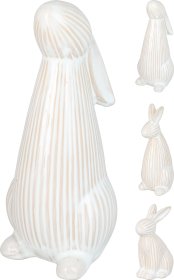 Velykinė dekoracija Zuikis, kreminės sp., 3 skirtingi dizainai, porcelianas, aukštis 22 cm