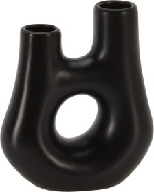 Dviguba vaza, 11,5 x 5 x 13,6 cm, juodos sp.