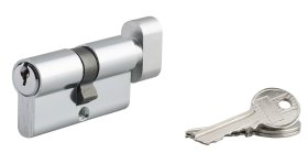 Spynos cilindras SERRUPRIX, su suktuku, 3 raktai, metalų lydinys, chromuotas, 30x30 mm, THIRARD 104169