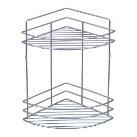 Lentynėlė BENEDOMO, 20 x 20 x 36 cm, 2 a., kampinė, chromuota, su tvirtinimo elementais