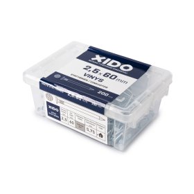 Vinys statybinės XIDO, cinkuotos 2,5x60, 200vnt.