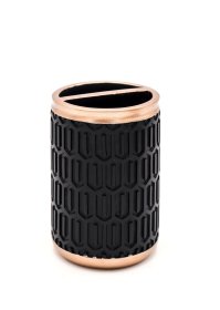 Dantų šepetėlių indas RIDDER Laila, pastatomas, polyresinas, juodos spl.