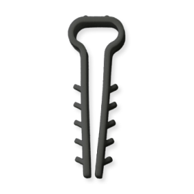 Kabelio, tvirtinimo dirželio laikiklis XIDO, stačiakampio formos, 12x6 mm, juodos sp., 100 vnt., TDKSP12X6-B