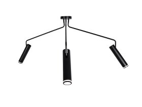 Kryptinis šviestuvas RABALUX Senobia 73039, GU10 3x MAX 35W, 55 x 485 mm, IP20, 230V, 50Hz, juodos sp.