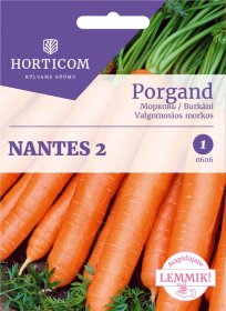 Daržovių sėklos, HORTICOM morkos valgomosios Nantes 2, 5 g
