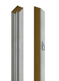 Laminuotų durų su užlaida stakta VOSTER, vertikali, kairinė, spalva Silver oak, matmenys 2063 x 90 x 44 mm, 2 vnt.