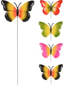 Sodo dekoracija DRUGELIS, įsmeigiama, 4 skirtingų sp., 20,5 x 14 x 67 cm.