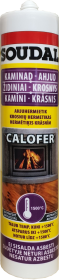 Silikoninis hermetikas SOUDAL Calofer, 280 ml, atsparus karščiui hermetikas iki 1500°C