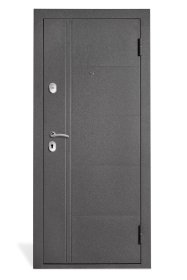 Plieninės durys HELOST LINERIO MS-001, komplekte su stakta, rankena ir furnitūra, dešininės, spalva juoda antracito/rudas ąžuolas, matmenys 2050 x 960 x 70 mm